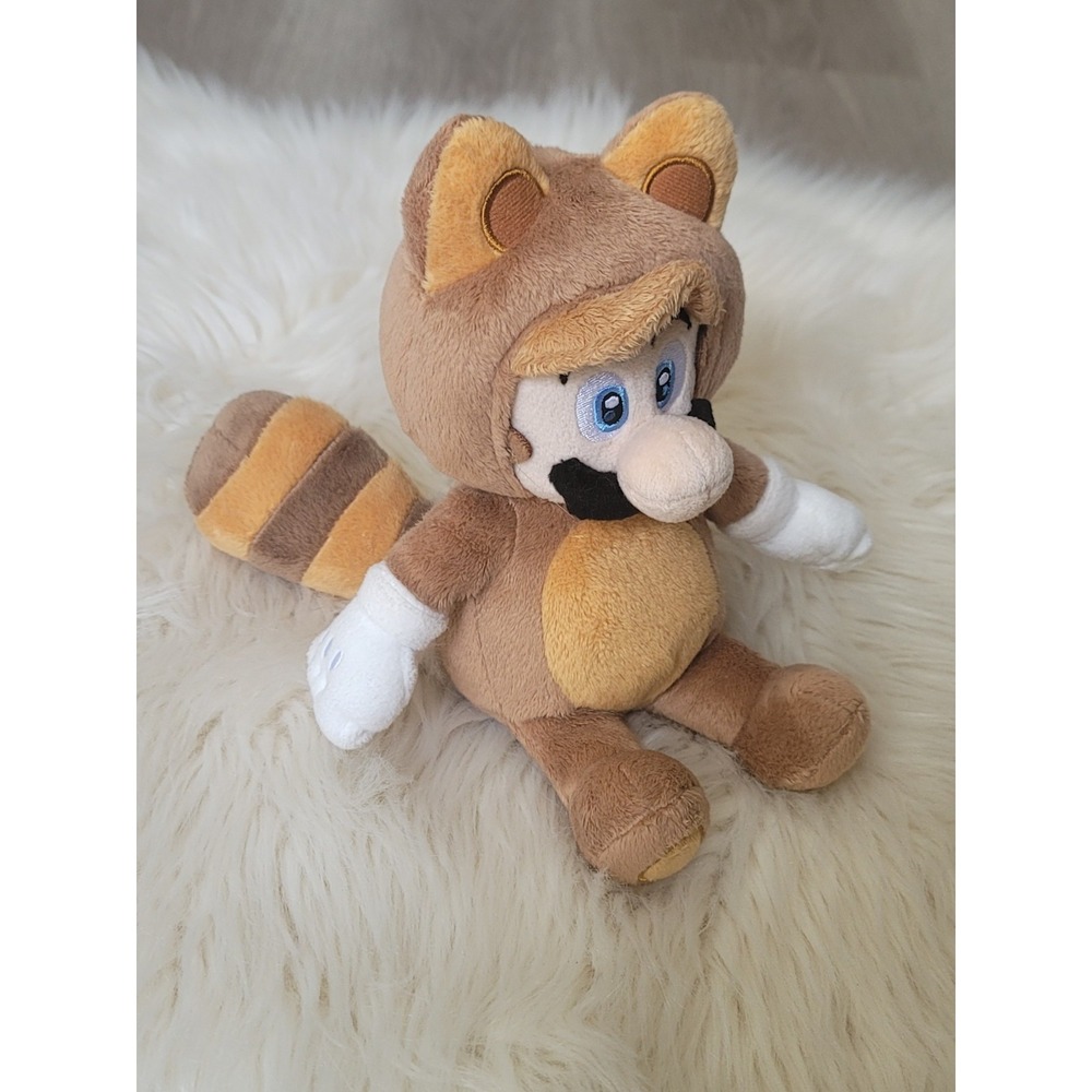 Nintendo Super Mario Bros. Tanooki Mario 8" Raccoon Tail Plush Stuffed AnimalToy